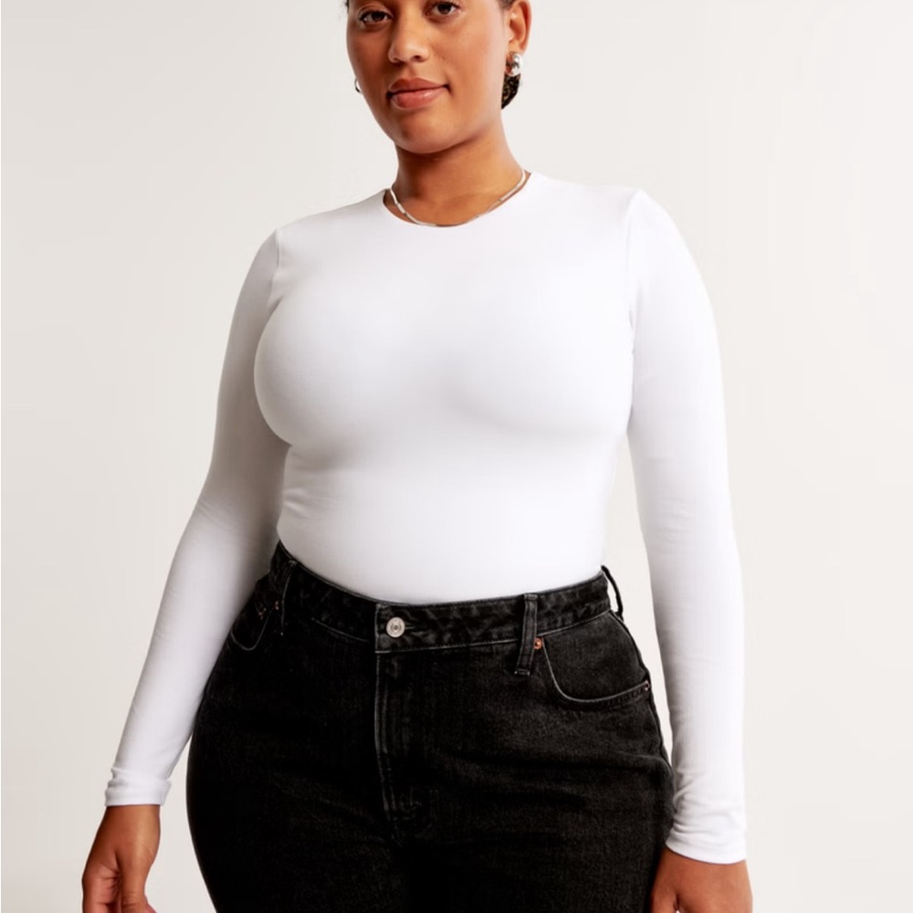 Women's White Long Sleeve Top